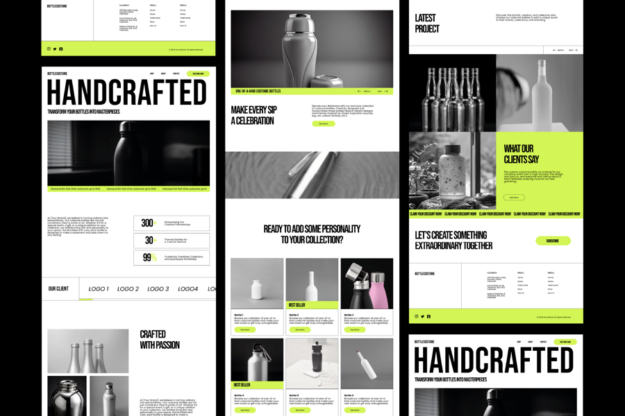 简洁的工业产品网站模板素材包