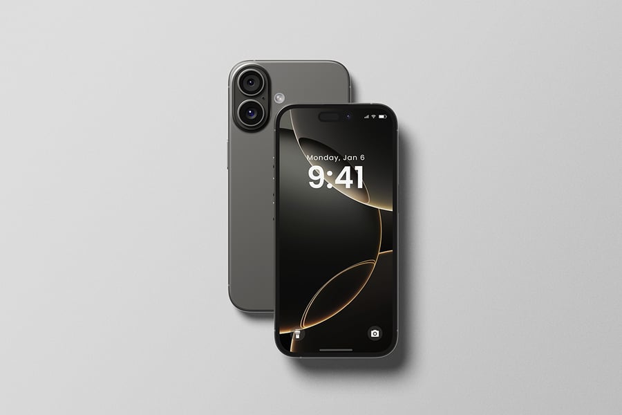 漂亮的iPhone 16 手机PSD样机素材包