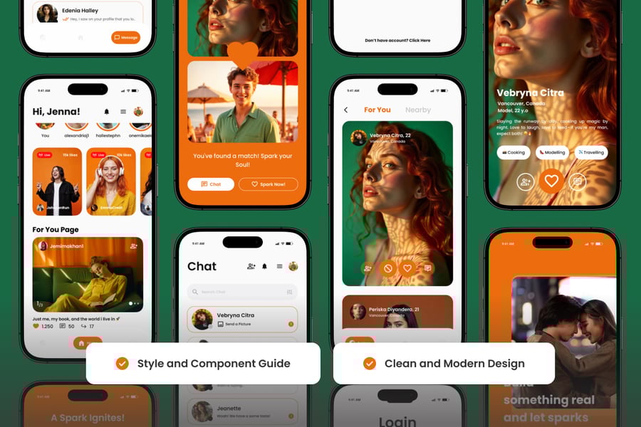 充满活力的社交约会主题APP UI素材包-5 充满活力的社交约会主题APP UI素材包