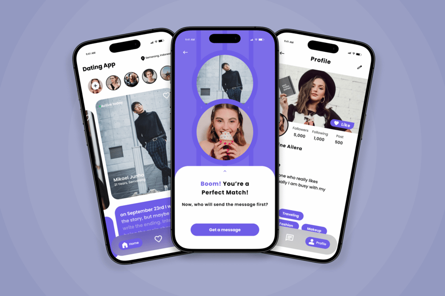 年轻的社交和约会应用APP UI KIT-5 年轻的社交和约会应用APP UI KIT
