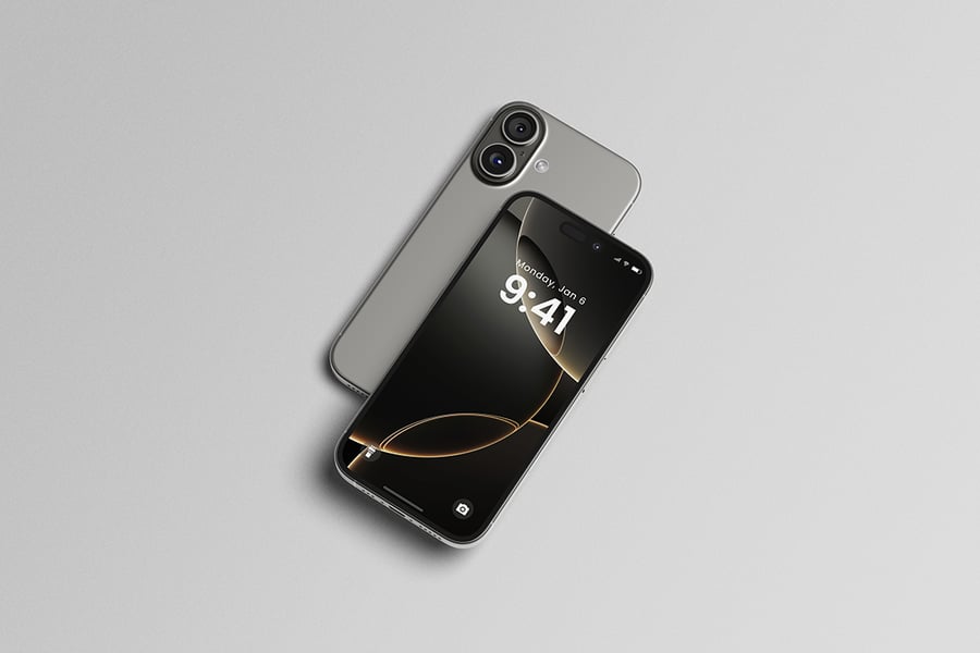 漂亮的iPhone 16 手机PSD样机素材包