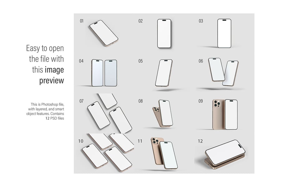 尊贵的iPhone 16 Pro Max手机PSD样机素材包