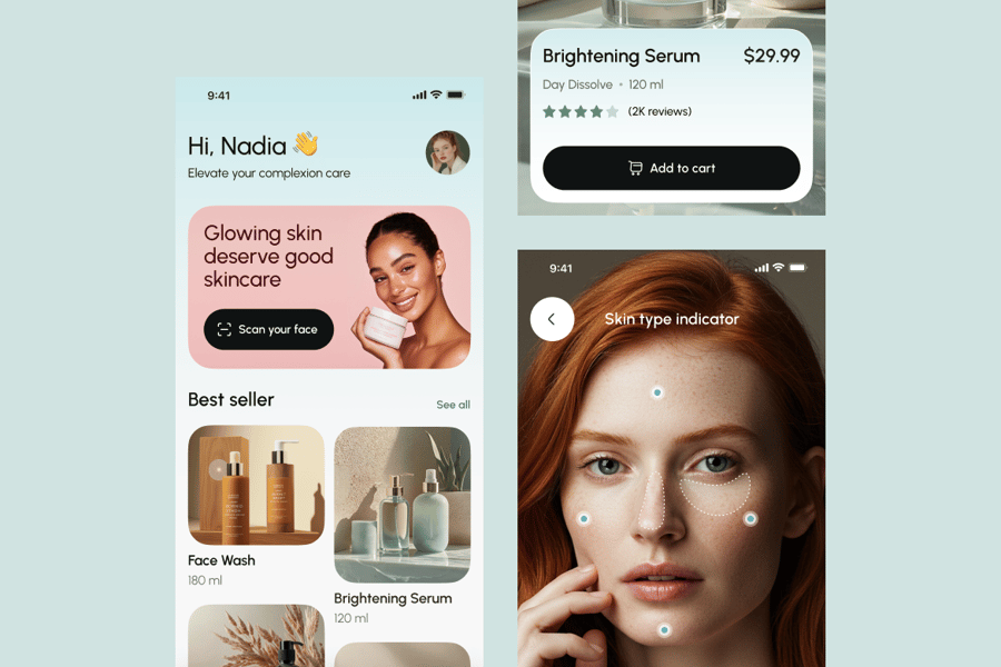 护肤品电商手机应用APP UI KIT-4 护肤品电商手机应用APP UI KIT