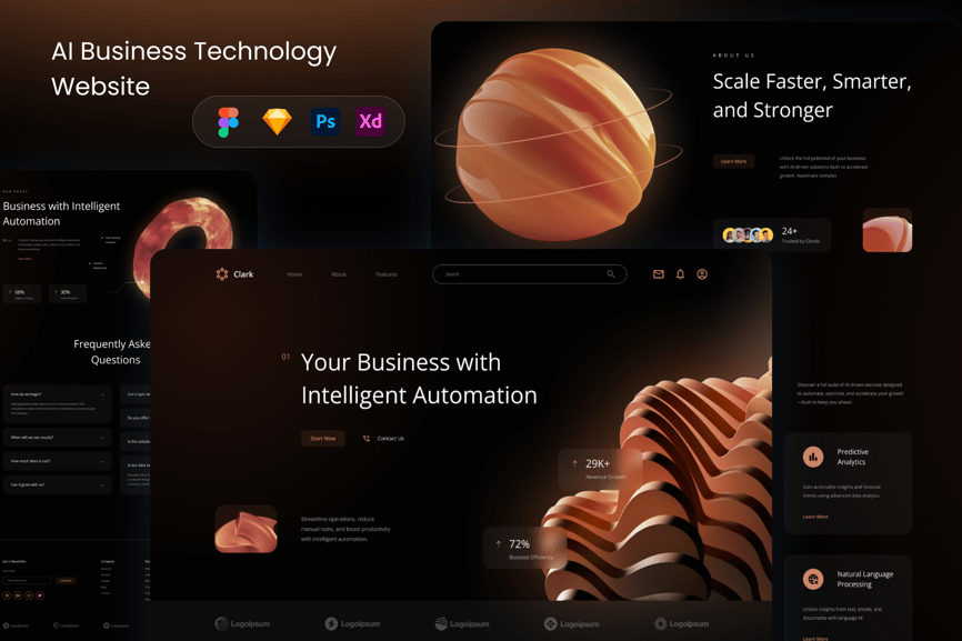 黑色AI商业技术应用网站-1 黑色AI商业技术应用网站