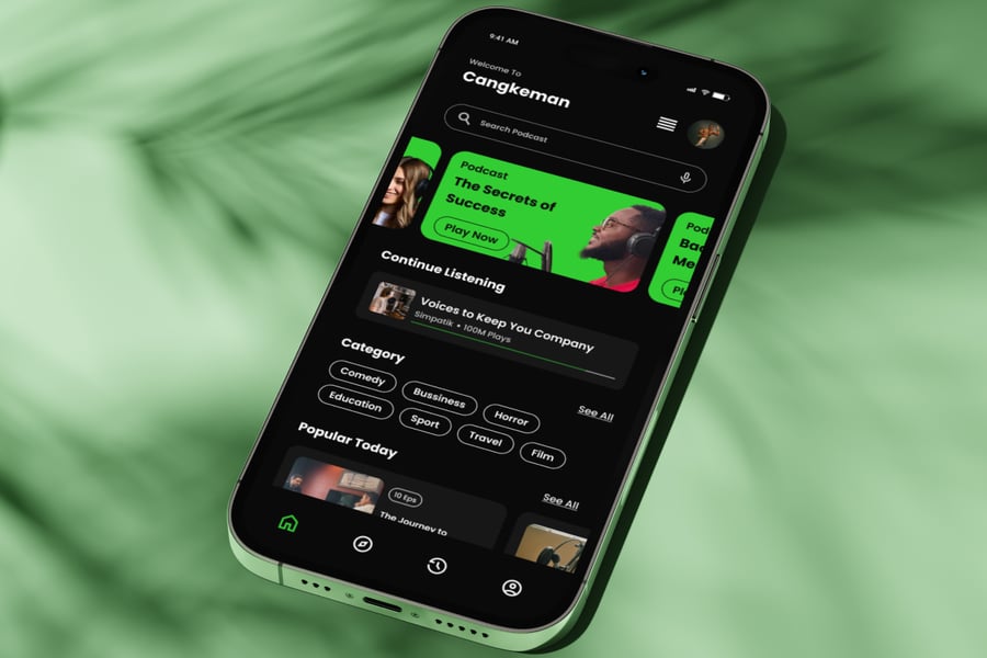 让人耳目一新的播客流应用APP UI KIT素材包