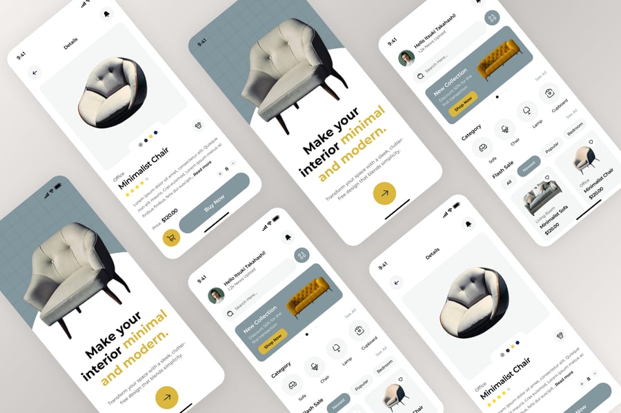 一组优雅的房地产移动应用APP UI KIT素材包-3 一组优雅的房地产移动应用APP UI KIT素材包