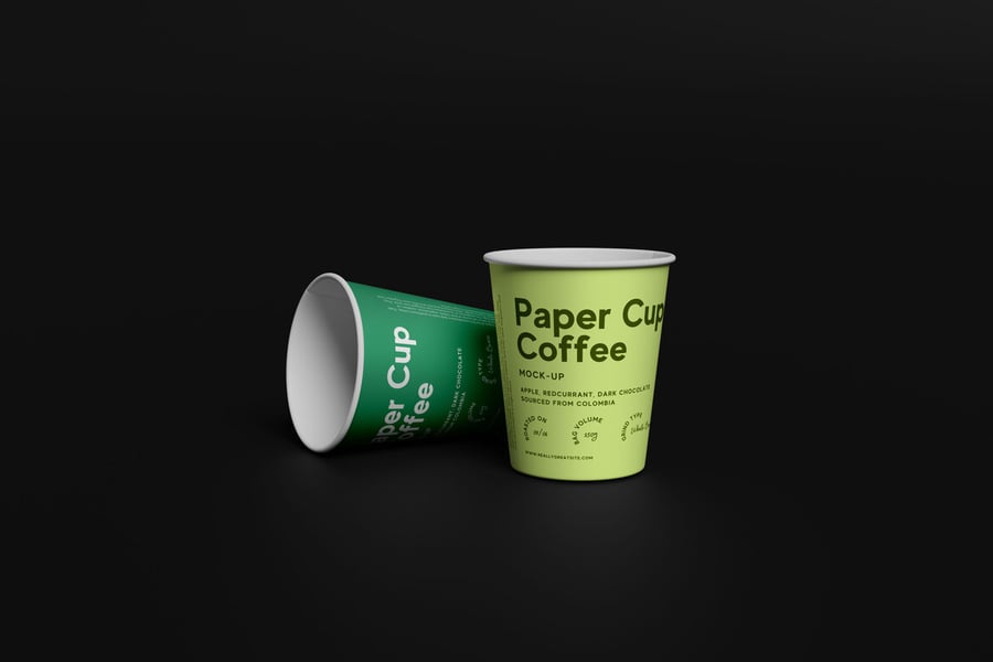 纸杯咖啡模型PSD样机素材包