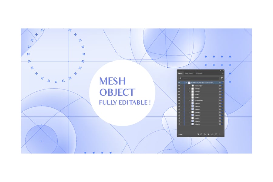 绚丽的矢量抽象几何背景素材包