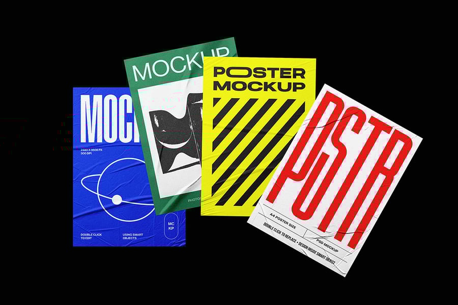 高端A4海报模型集PSD样机素材包-2 高端A4海报模型集PSD样机素材包