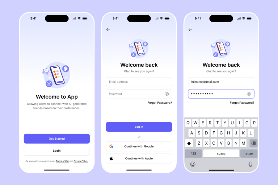设计简洁现代的登录页UI界面素材包-2 设计简洁现代的登录页UI界面素材包