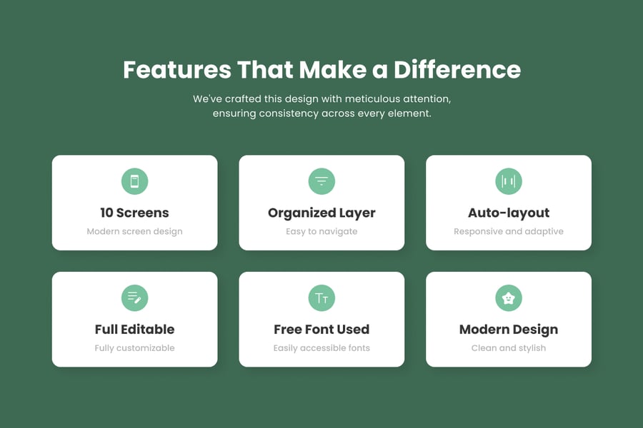 绿色营养健康食品主题APP UI KIT