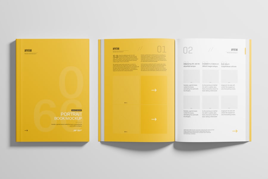 软编制肖像书模型集PSD样机素材包-6 软编制肖像书模型集PSD样机素材包