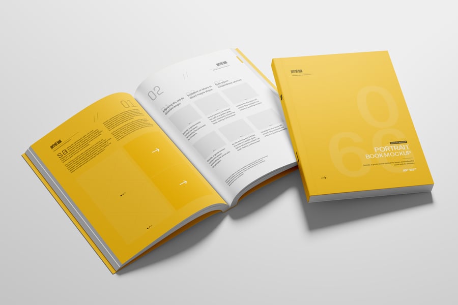 软编制肖像书模型集PSD样机素材包-4 软编制肖像书模型集PSD样机素材包