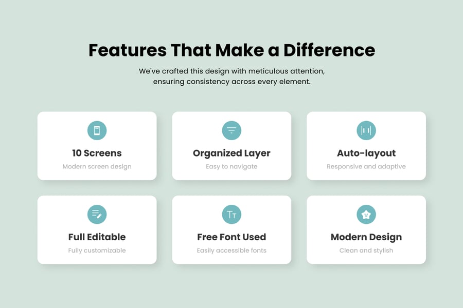 小清新风格食品菜谱UI设计模板APP UI KIT