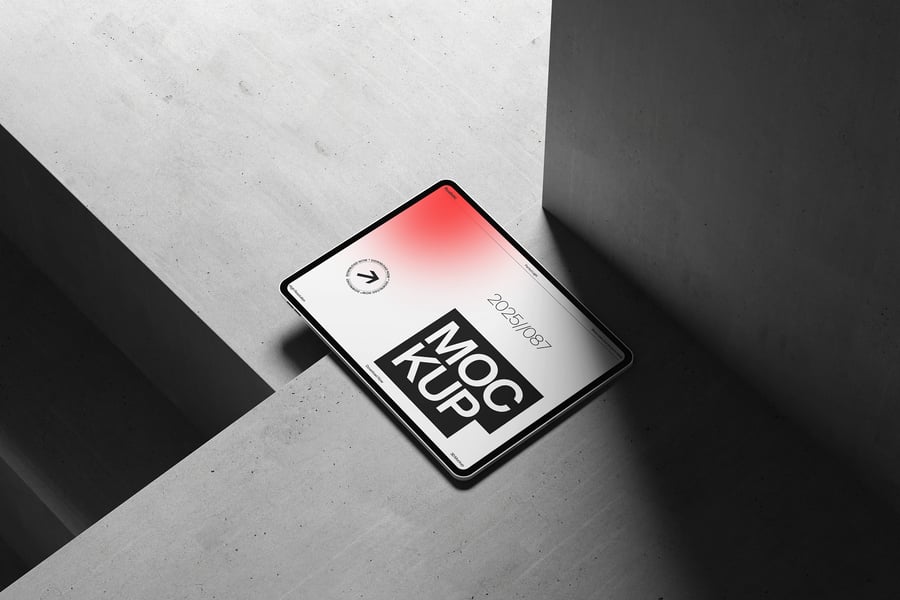 10个不同角度平板电脑PSD模型素材包