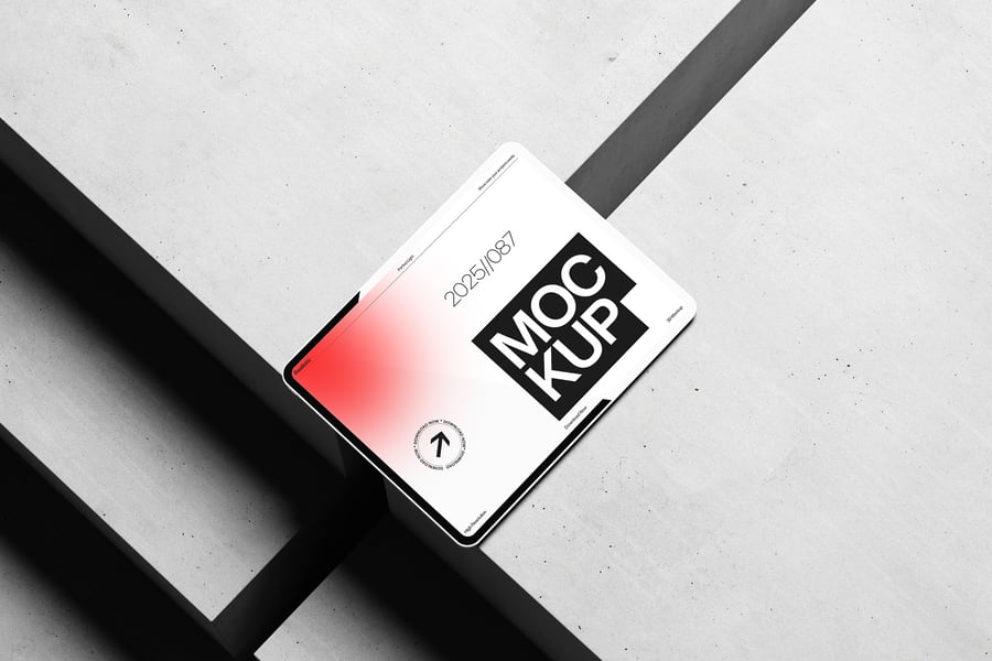 10个不同角度平板电脑PSD模型素材包