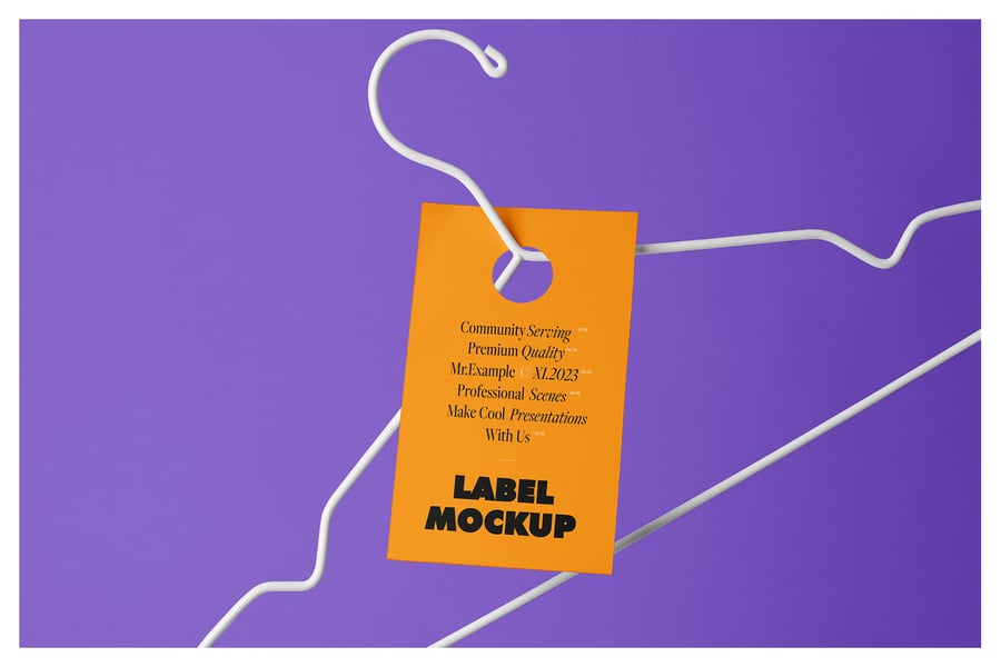 带光影时尚服装标签模型PSD样机素材包-4 带光影时尚服装标签模型PSD样机素材包