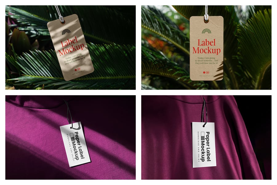 带光影时尚服装标签模型PSD样机素材包-3 带光影时尚服装标签模型PSD样机素材包