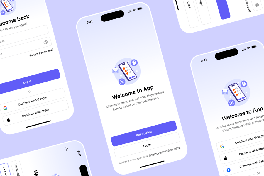 设计简洁现代的登录页UI界面素材包-3 设计简洁现代的登录页UI界面素材包