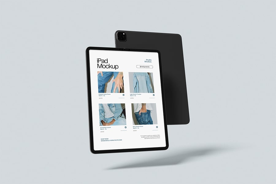 漂亮的iPad模型PSD样机素材包,多种角度高级感满满-2 漂亮的iPad模型PSD样机素材包,多种角度高级感满满