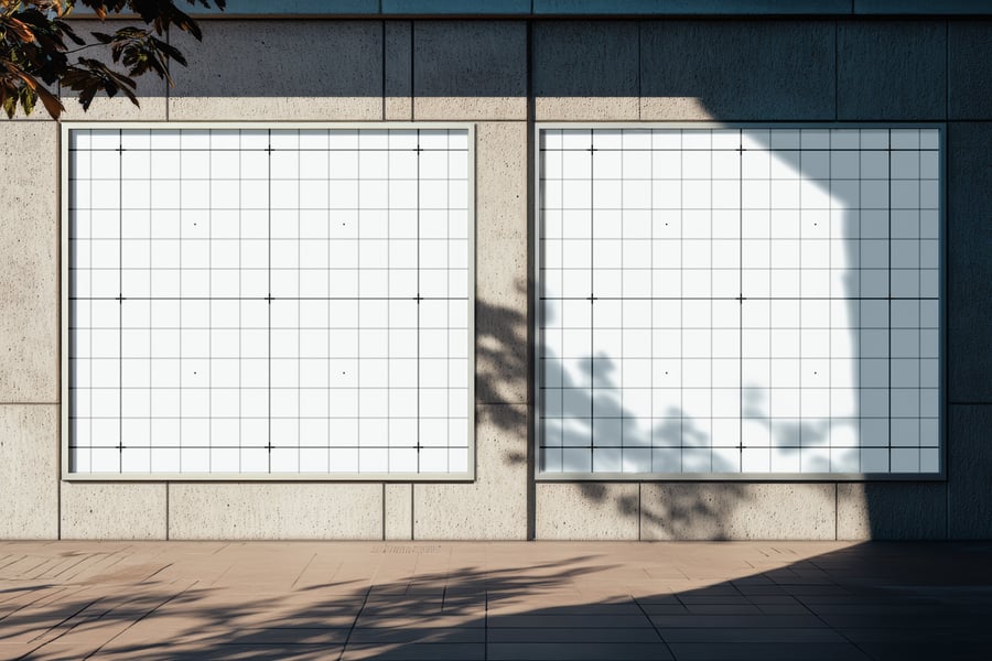 室外城市广告牌模型PSD样机素材包