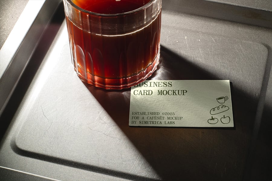 带有场景的名片模型PSD样机素材包