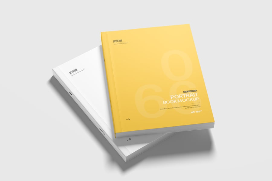 软编制肖像书模型集PSD样机素材包-2 软编制肖像书模型集PSD样机素材包