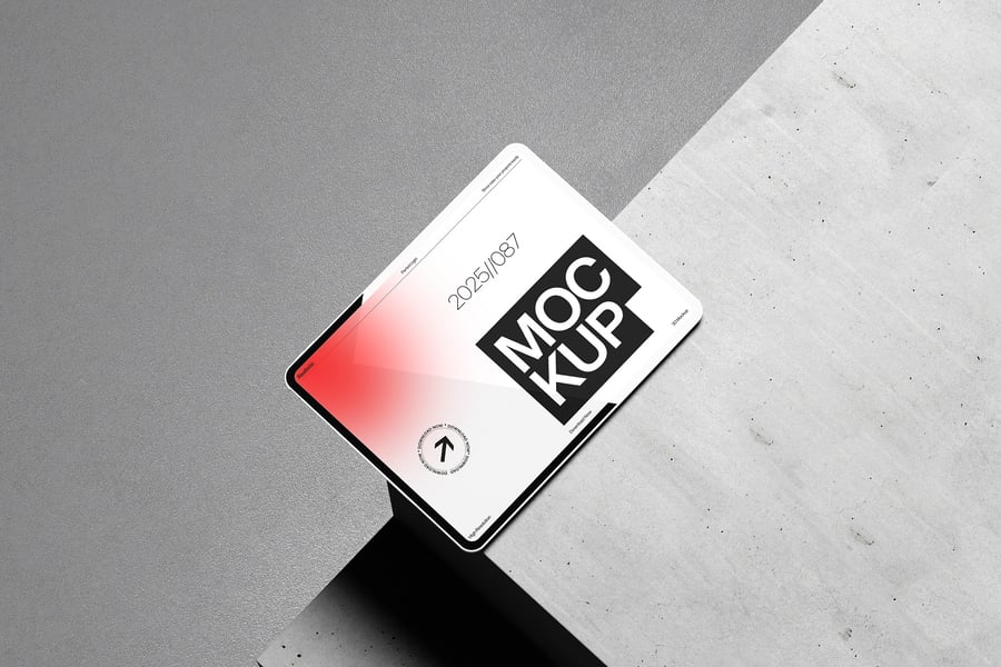 10个不同角度平板电脑PSD模型素材包