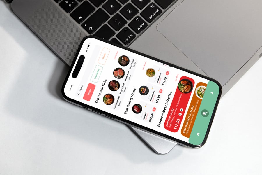 绿色营养健康食品主题APP UI KIT