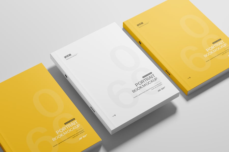 软编制肖像书模型集PSD样机素材包-5 软编制肖像书模型集PSD样机素材包