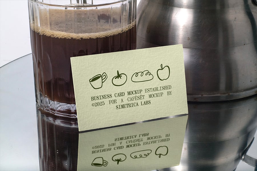 带有场景的名片模型PSD样机素材包