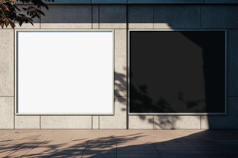 室外城市广告牌模型PSD样机素材包