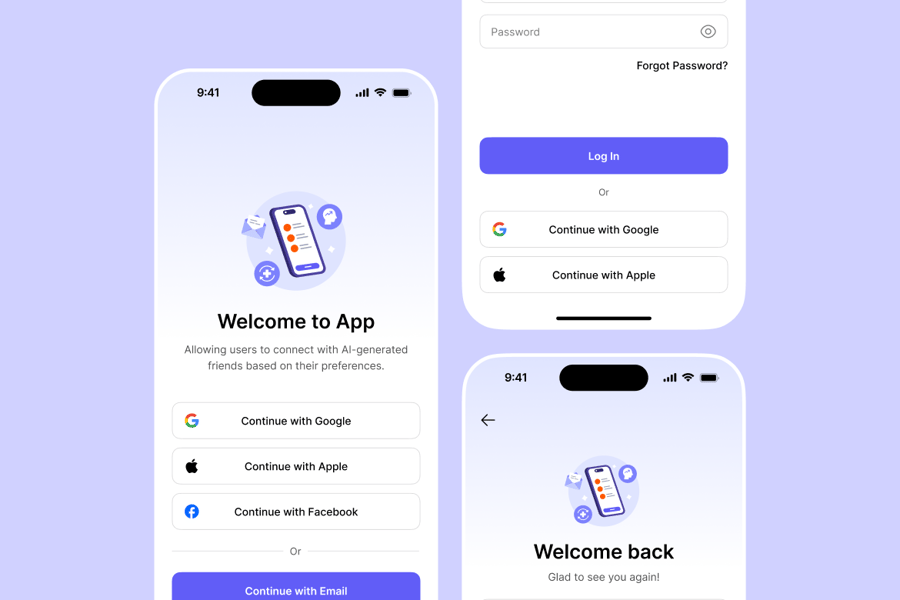 设计简洁现代的登录页UI界面素材包-4 设计简洁现代的登录页UI界面素材包