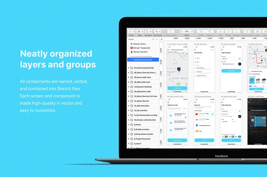 30个蓝色共享汽车移动应用APP UI KIT素材包-6 30个蓝色共享汽车移动应用APP UI KIT素材包