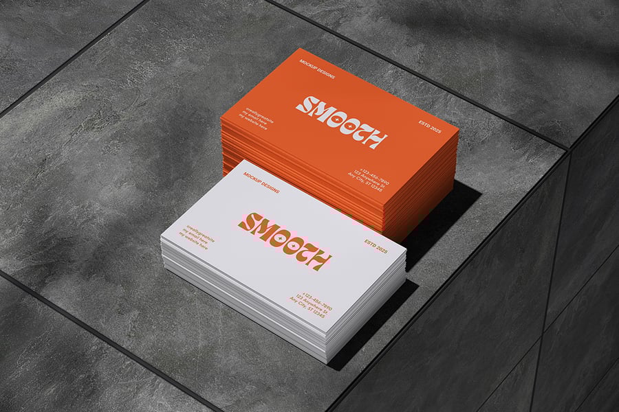 4个名片模型PSD样机素材包