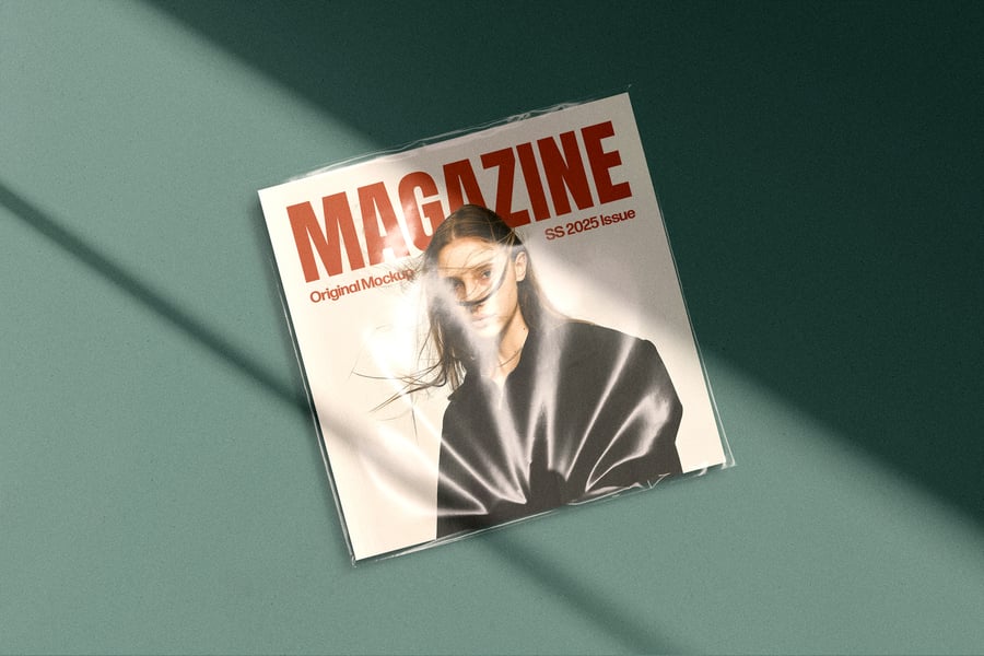 6个方形杂志PSD样机素材包