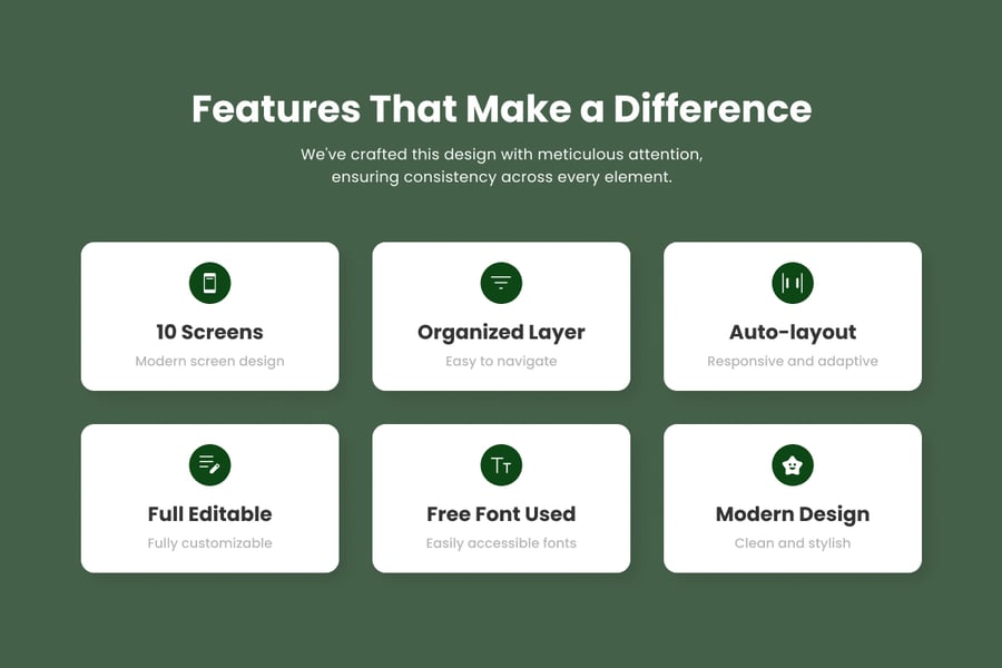 绿色清新化妆品商店应用APP UI KIT素材包