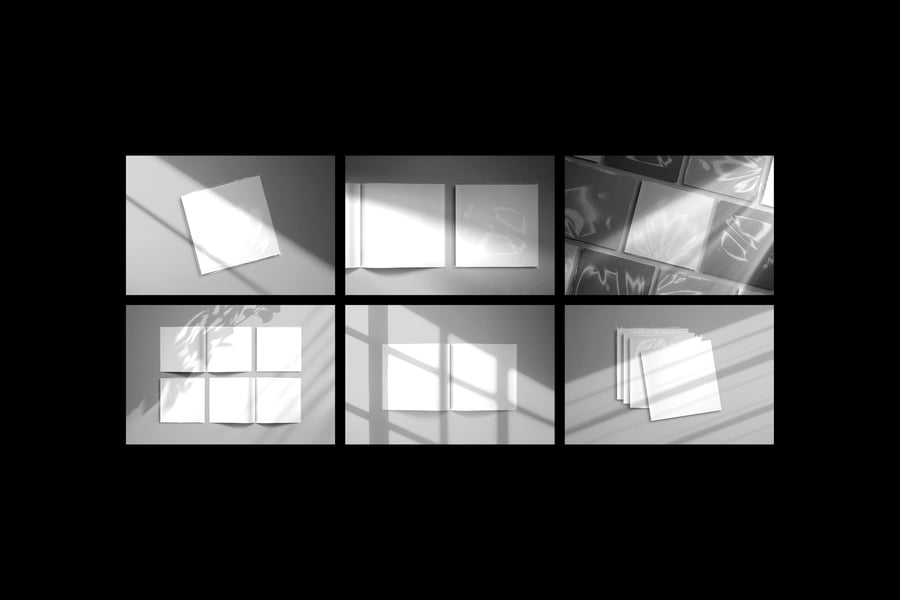 6个方形杂志PSD样机素材包