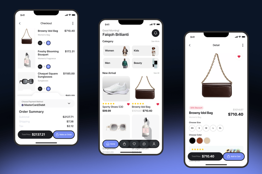 黑紫神秘时尚电子商务APP UI KIT-2 黑紫神秘时尚电子商务APP UI KIT