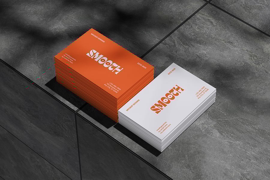 4个名片模型PSD样机素材包