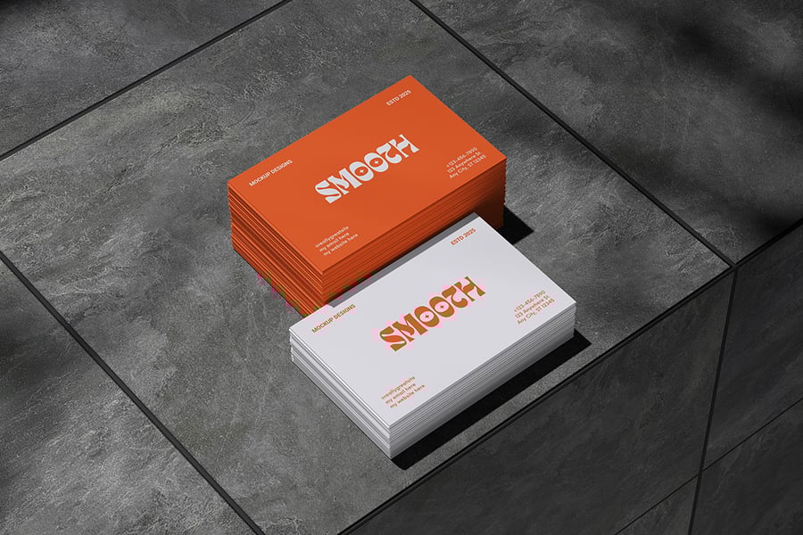 4个名片模型PSD样机素材包