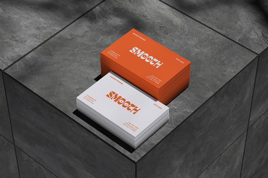 4个名片模型PSD样机素材包