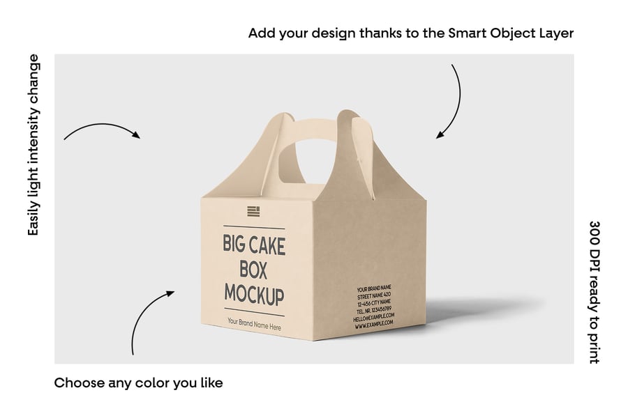 风格漂亮干净的食品包装类别模型PSD样机素材包