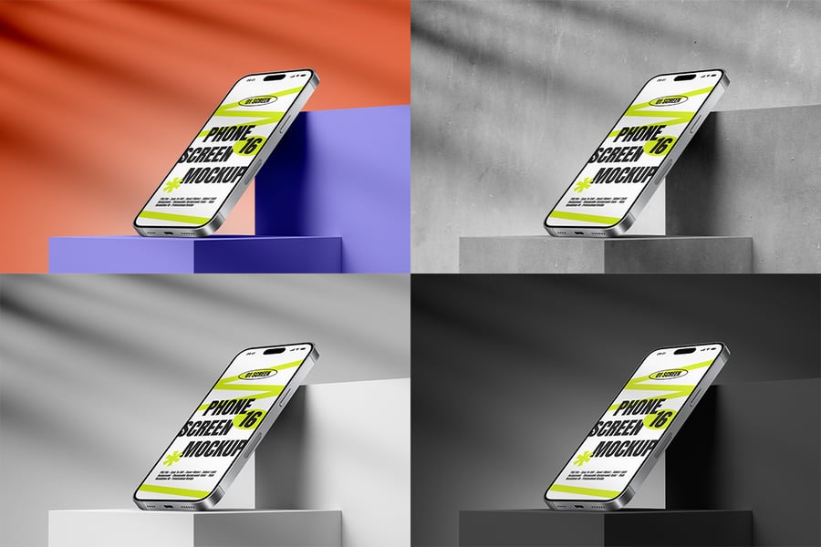 漂亮的手机界面PSD样机素材包