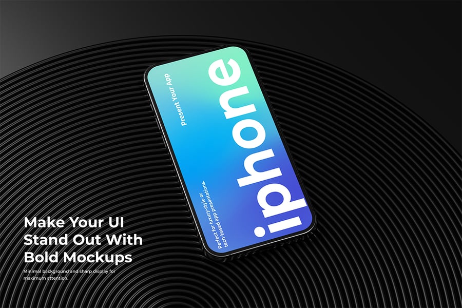 智能手机模型应用程序演示场景PSD样机素材包