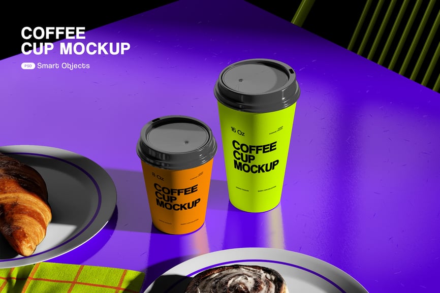 绚丽漂亮的咖啡杯模型PSD样机素材包-1 绚丽漂亮的咖啡杯模型PSD样机素材包