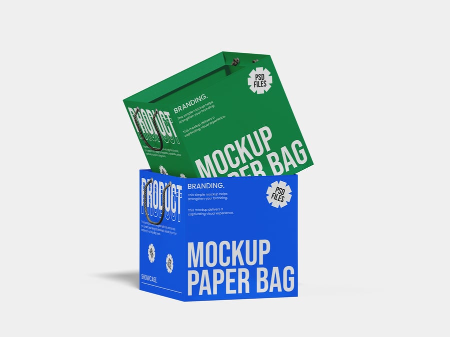 漂亮真实的纸袋模型PSD样机素材包