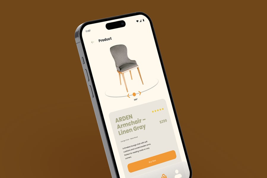 一套木制家具商店移动APP UI KIT素材包