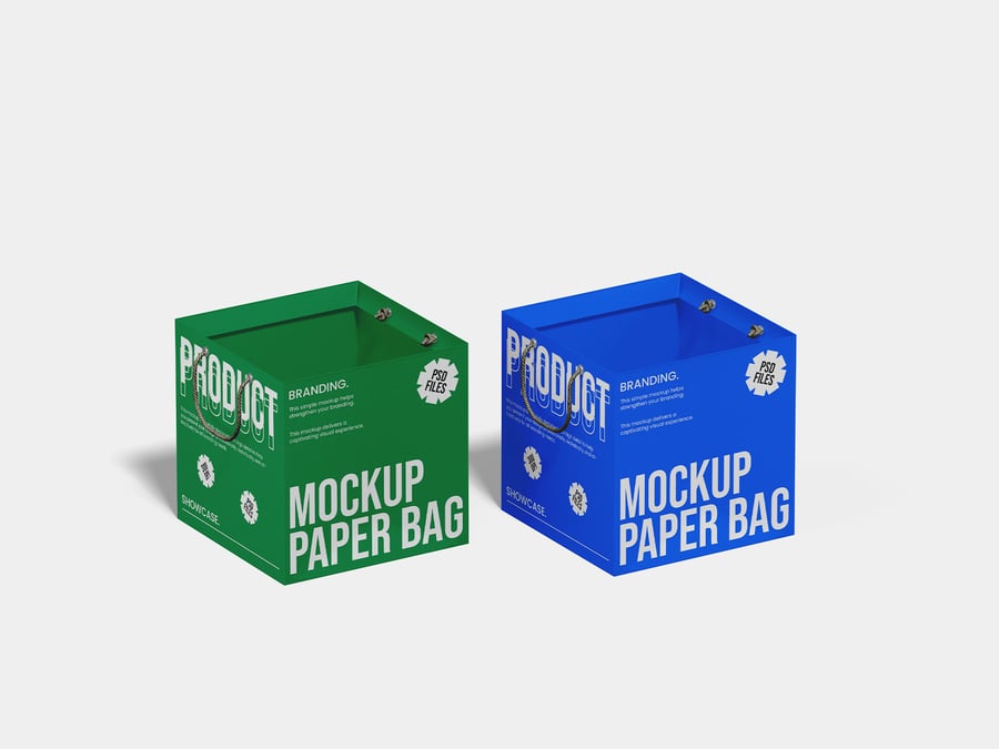 漂亮真实的纸袋模型PSD样机素材包