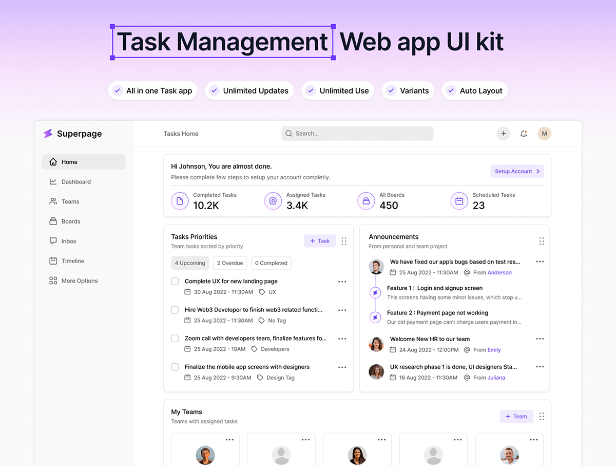 50个漂亮的紫色网页端SaaS界面素材包